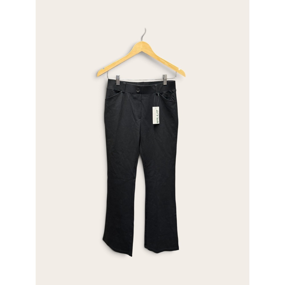 Willit Womens Dress Pants Black Bootcut Stretch Work Slacks Size S 30" Inseam